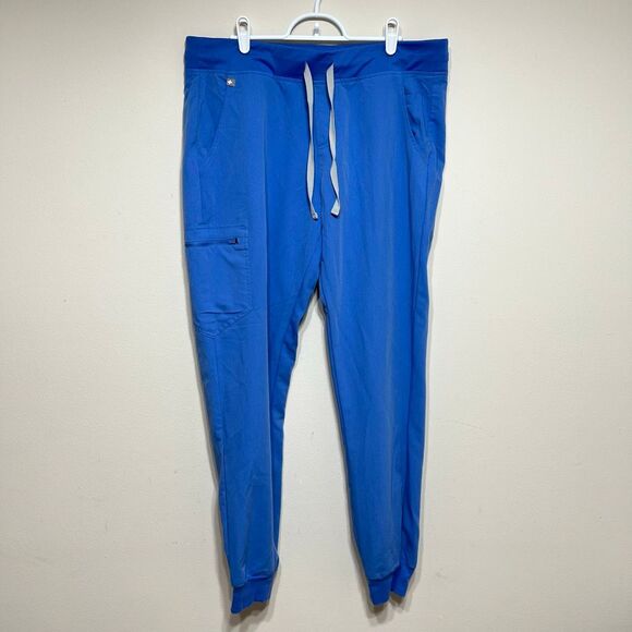 Figs Blue Zamora Jogger Pant Scrubs Large Tall Women - Picture 1 of 11